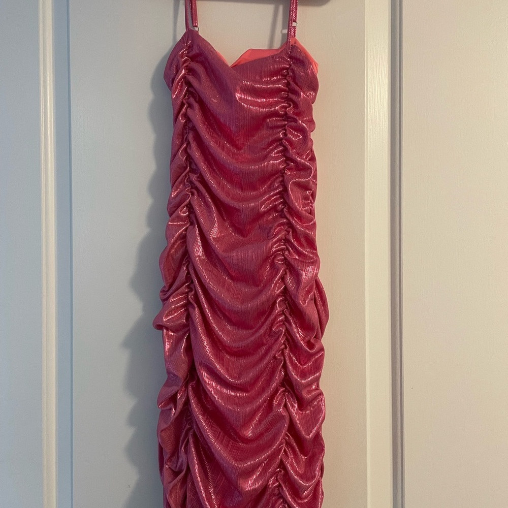 Pink Ruched Dress
